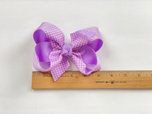 Load image into Gallery viewer, XL 5.5” Double Knot Lavender Bow