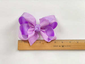 XL 5.5” Double Knot Lavender Bow