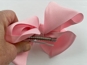 XL Double Knot Pink Striped Bow
