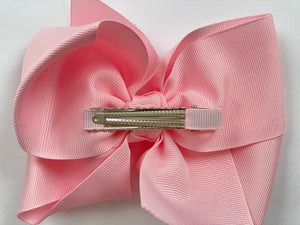 XL Double Knot Pink Striped Bow