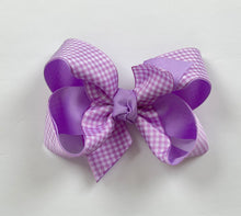 Load image into Gallery viewer, XL 5.5” Double Knot Lavender Bow