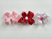 Load image into Gallery viewer, Large 5.5&quot; Crochet Edge Bow