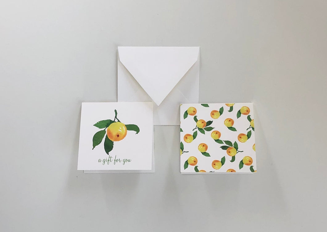 Lemon Spray Gift Enclosure Cards