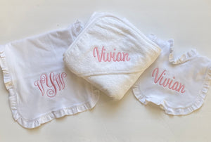 Girls' Monogrammed Hooded Baby Towel